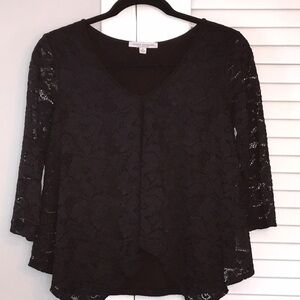 Green Envelope Los Angeles Black Lace Top Size Small​​​